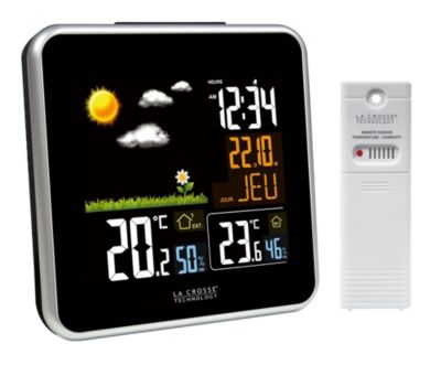 Station météo digitale La Crosse Technology, grand écran L couleur