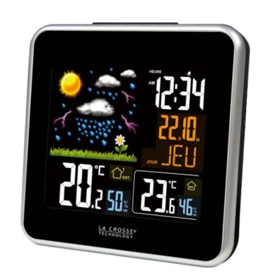 Station météo digitale La Crosse Technology, grand écran L couleur