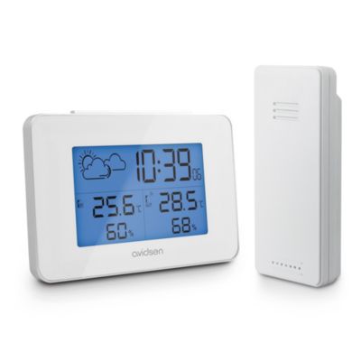 Lexibook SM19 Station Météo Galets Blanc - Écran Couleur Animé Intérieur Extérieur