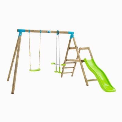 Station palmier tp toys balancoire / vis-a-vis / toboggan / kit d'ancrage h.209 cm