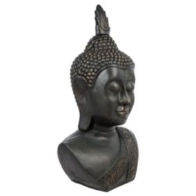 Statue "Bouddha" - noir H113 cm - Atmosphera