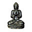 Statue Bouddha position salutation en pierre reconstituée H. 45 cm