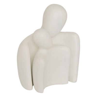 Statue couple résine Rima H.22,5cm blanc - Atmosphera Créateur d'intérieur