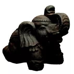 Statue éléphant sacré Penez Herman en pierre naturelle H.30 cm