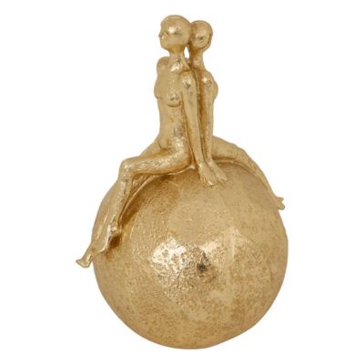 Statue famille Hapi H.22,5cm résine doré - Atmosphera Créateur d'intérieur