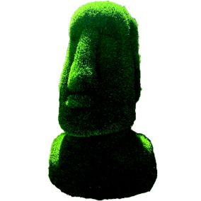 Statue Moai en gazon synthétique Penez Herman 7074416 coloris vert H.100 cm