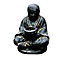 Statue Moine assis avec pot bougie H.20 cm