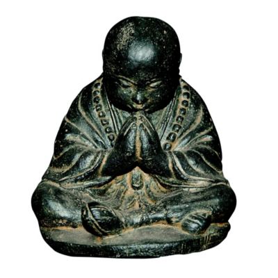 Statue moine assis priant Penez Herman 46383 en pierre reconstituée H.47 cm