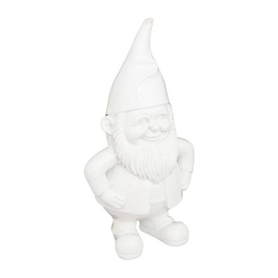 Statue nain de jardin déco extérieur Anao H.30cm résine assorti- Blanc- Atmosphera