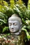 Statue tête de Bouddha Penez Herman 7073387 en pierre reconstituée H.50 cm