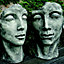 Statue Visage Femme effet pierre H. 115 cm
