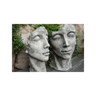 Statue Visage Homme effet pierre H. 53 cm