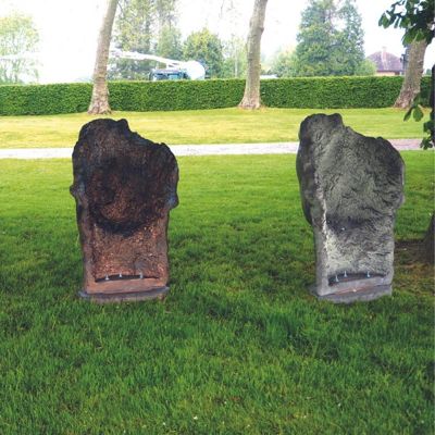 Statue visage homme extérieur grand format - Gris beton 115 cm