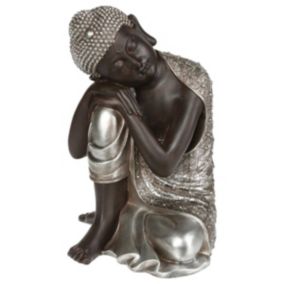 Statuette "Bouddha" assis - résine H36 cm - Atmosphera