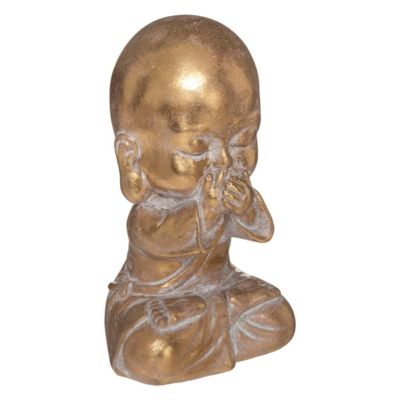 Atmosphera Statuette Bouddha Assis H39 Cm - Effet Blanchi - Décoration Zen