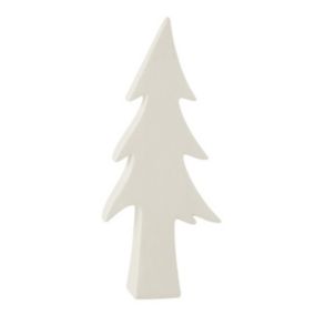 Statuette Déco "Arbre Céramique" 35cm Blanc