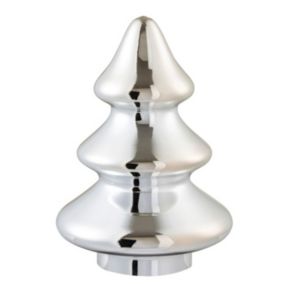 Statuette Déco Design "Sapin de Noël" 27cm Argent