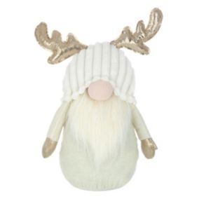 Statuette Déco Lutin "Cerf" 42cm Beige