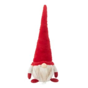 Statuette Déco Lutin "Led" 48cm Rouge