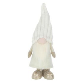 Statuette Déco Lutin "Plumes" 38cm Beige