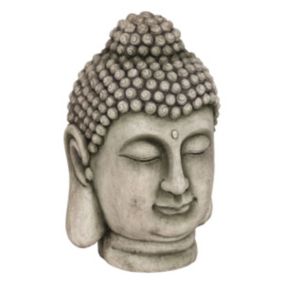 Statuette d'exterieur bouddha "Osel" gris H60cm - Atmosphera