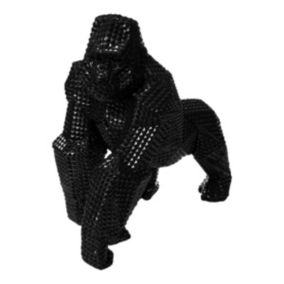 Statuette "Gorille" - résine - noir - H40 cm - Atmosphera