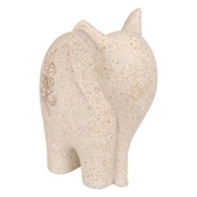 Statuette éléphant "Nola" beige H23cm - Atmosphera