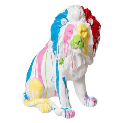 Statuette "Lion" - blanc - 46x60 cm - Atmosphera