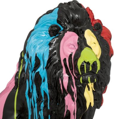 Statuette "Lion" - noir - 46x60 cm - Atmosphera