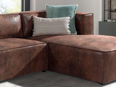 Stella - canapé d'angle - 4 places - style industriel - droit - Lisa Design