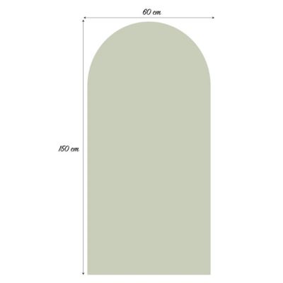 Sticker adhésif en vinyle arche boho vert 60x150 cm