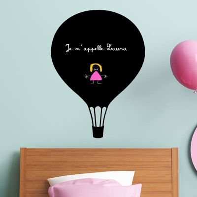 Sticker ardoise tableau noir - stickers muraux adhésif effaçable - BALLON - 145x105cm