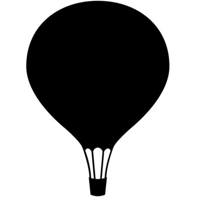 Sticker ardoise tableau noir - stickers muraux adhésif effaçable - BALLON - 145x105cm