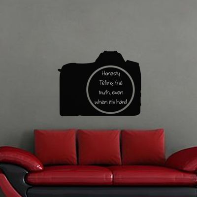 Sticker ardoise tableau noir - stickers muraux adhésif effaçable - DESIGN APPAREIL PHOTO - 110x140cm