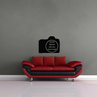 Sticker ardoise tableau noir - stickers muraux adhésif effaçable - DESIGN APPAREIL PHOTO - 110x140cm