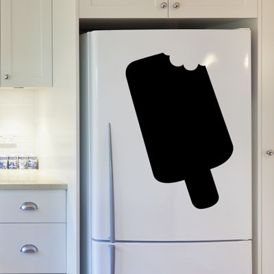 Sticker ardoise tableau noir - stickers muraux adhésif effaçable - GLACE ESQUIMAUX - 40x30cm