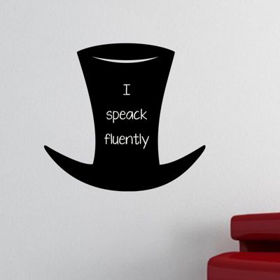 Sticker ardoise tableau noir - stickers muraux adhésif effaçable - HAUT DE FORME - 70x70cm