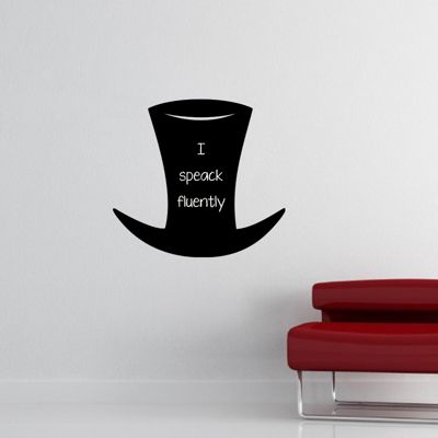 Sticker ardoise tableau noir - stickers muraux adhésif effaçable - HAUT DE FORME - 70x70cm