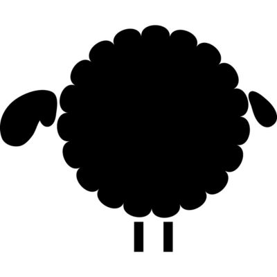 Sticker ardoise tableau noir - stickers muraux adhésif effaçable - MOUTONS 1 - 95x120cm