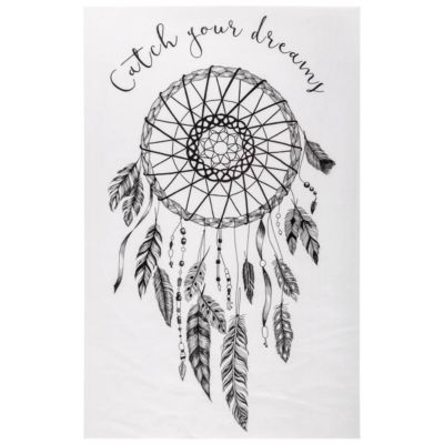 Sticker "Attrape rêves" - noir et blanc - 32x50 cm - Atmosphera
