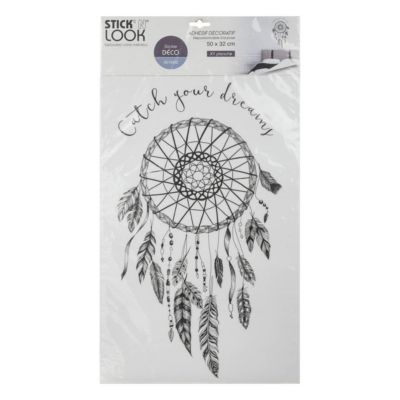 Sticker "Attrape rêves" - noir et blanc - 32x50 cm - Atmosphera