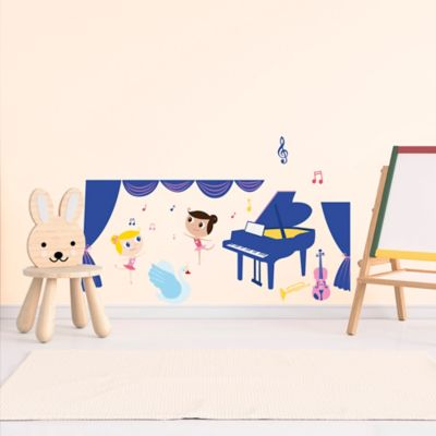 Sticker Enfant Musicien danseuse 49x69 cm