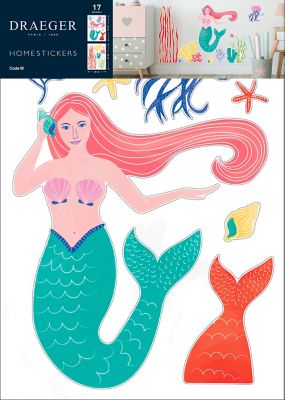 Sticker Enfant Sirene Des Mers 49x69 Cm Castorama