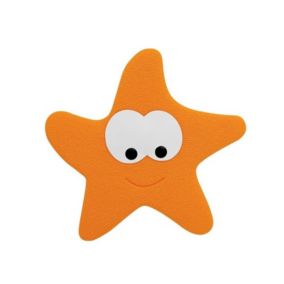 sticker figurine antidérapant de douche ou baignoire  STARFY x5 pcs Orange Spirella