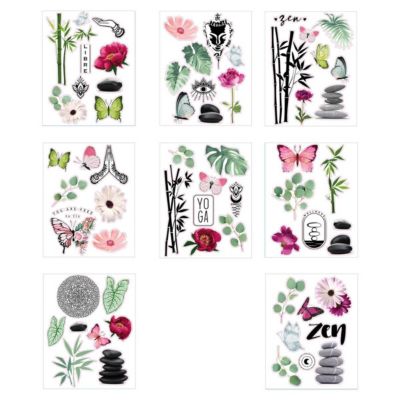 Sticker illustratif Zen 30X42- Multicolore- Atmosphera