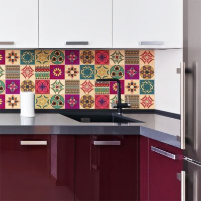 Sticker Mural Carrelage adhésif Cuisine Salle de Bain - 12 STICKERS CARRELAGES AZULEJOS MELILLA - 12stickers15x15cm