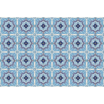 Sticker Mural Carrelage adhésif Cuisine Salle de Bain - 24 STICKERS CARREAUX DE CIMENT AZULEJOS HENRIQUE - 24stickers15x15cm