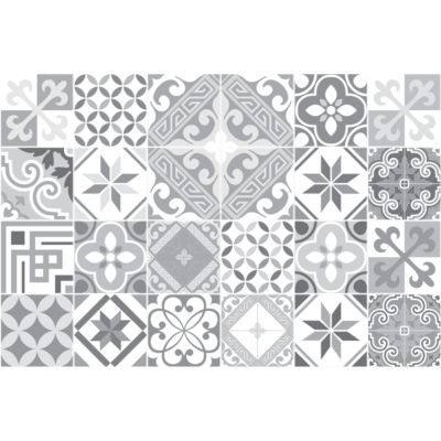 Sticker Mural Carrelage adhésif Cuisine Salle de Bain - 24 STICKERS CARREAUX DE CIMENT AZULEJOS MICALINA - 24stickers10x10cm