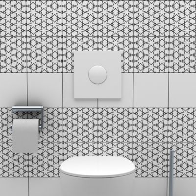 Sticker Mural Carrelage adhésif Cuisine Salle de Bain - 24 STICKERS CARREAUX DE CIMENT ORIENTAL HAMMAMET - 24stickers15x15cm