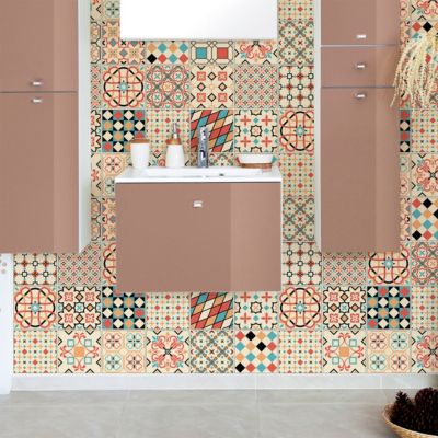 Sticker Mural Carrelage adhésif Cuisine Salle de Bain - 24 STICKERS CARRELAGES AZULEJOS AMINA - 24stickers15x15cm
